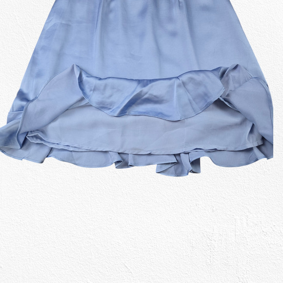 ASTR the Label Baby Blue Ruffle Coquette Marla Babydoll Mini Dress Size Medium - Picture 6 of 14